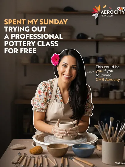 Unleash your creativity with us. This image from a professional pottery class captures the joy of learning a new skill and making something beautiful with your own hands, an experience we love to offer our community.