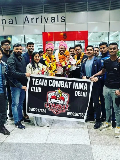 Our team welcoming the President of the International Mixed Martial Arts Federation (IMMAF), Mr. Kerrith Brown, to India. It's an honor to be part of the global MMA community.