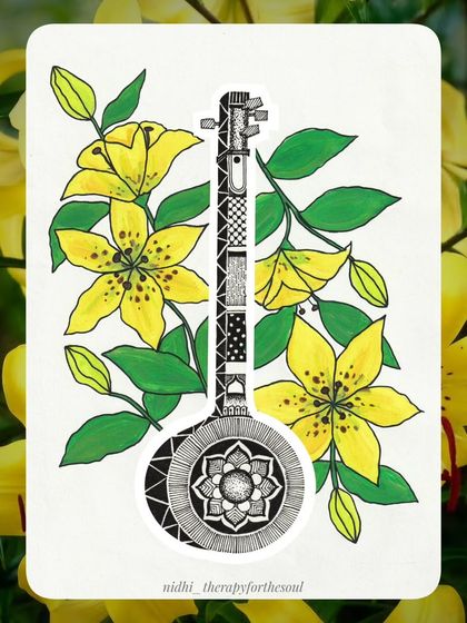 Nidhi - Art Products & Digital Artwork The 2025 Art Calendar: A Year of Music & Flowers photo 14