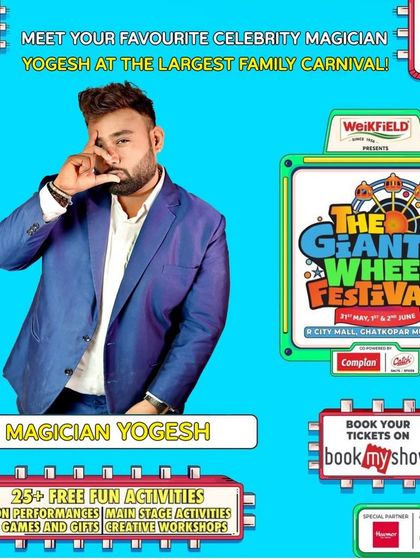 Another promotional poster for my appearance at The Giant Wheel Festival. These events draw huge crowds and are a great platform to showcase my magic.