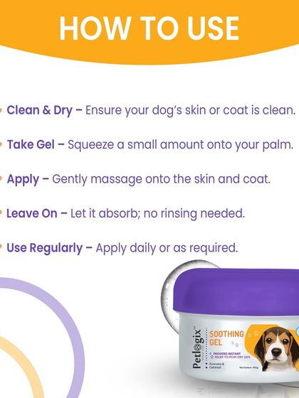 Using my Soothing Gel is incredibly easy. Just apply a small amount to your pet's clean, dry skin or coat and let it absorb. No rinsing is needed, making it a simple part of your daily care routine.