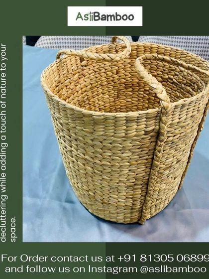 Our stylish and eco-friendly multi-utility baskets are perfect for home organization. This versatile basket is ideal for decluttering your space, whether for laundry, toys, or magazines, while adding a touch of nature.