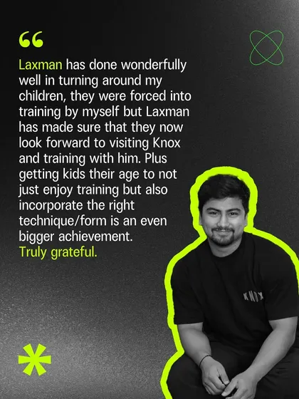 The feedback from parents means everything. This testimonial highlights how Coach Laxman makes training something kids genuinely look forward to, turning fitness from a chore into a passion.