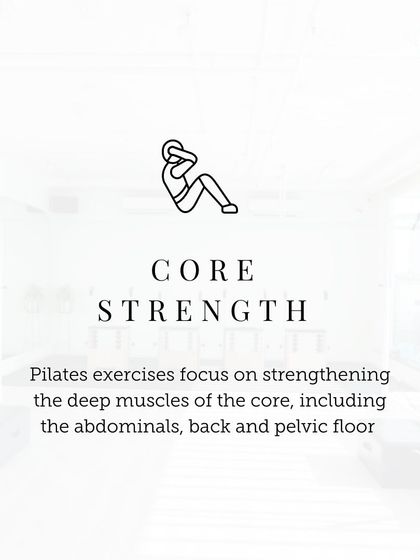 Pilates exercises focus on strengthening the deep muscles of the core, including the abdominals, back, and pelvic floor, which is the foundation of all movement.
