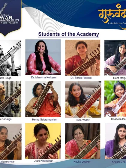 Another group of my students who performed at Guruvandan. Providing a performance platform is a key part of my teaching philosophy, as it completes the cycle of learning.