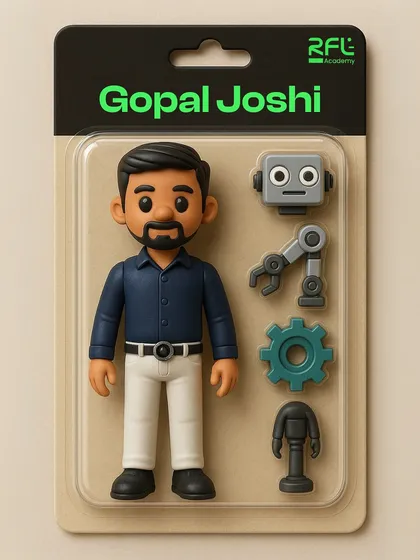This action figure represents Gopal Joshi, another one of our invaluable mentors who is dedicated to fostering innovation and creativity in our labs.