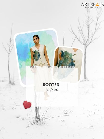 A creative look at the Reverie set, highlighting its core themes of origin, depth, and connection. The design embodies grounding and wonder, a reflection of the journey inward.