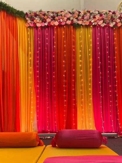 Shanaya Decorations - All-Inclusive Ceremony Packages (Haldi & Mehendi) Mehendi & Sangeet Backdrops photo 9