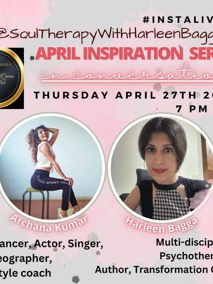 A flyer for an Instagram Live conversation I had about my journey as an international dancer, actor, and lifestyle coach. I enjoy sharing my story and inspiring others.