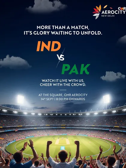 The roar of the crowd, the tension of the match, the collective cheer. We bring the stadium atmosphere to you for the biggest cricket clashes, like this epic India vs Pakistan live screening event at The Square.