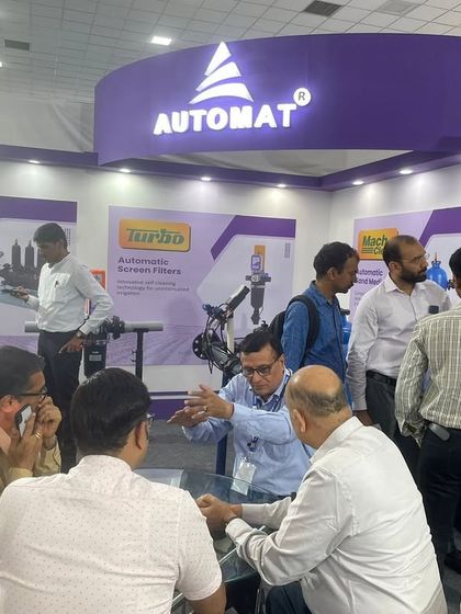 Our team deep in discussion with business associates at the CODISSIA expo. These events are crucial for building relationships and strengthening our distribution network.