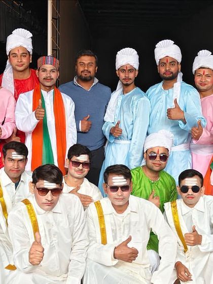 The entire cast of performers from the Vatika show giving a thumbs up. A successful event is a team effort, and I lead my team to deliver excellence every time.