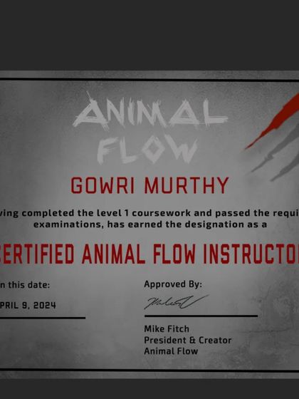 Gowri Murthy - Yoga & Mindful Movement My Credentials & Announcements photo 6