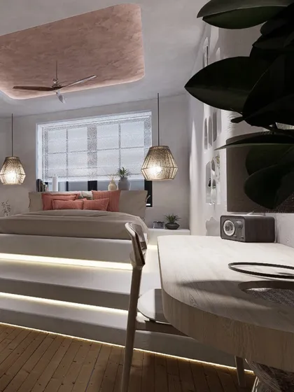 Additional views showcasing the diverse styles and details of our bedroom designs, from material palettes and lighting to furniture selection and layout.