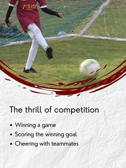 The thrill of competition is a huge draw. The excitement of winning a game, scoring the deciding goal, and celebrating with teammates is an unforgettable experience.