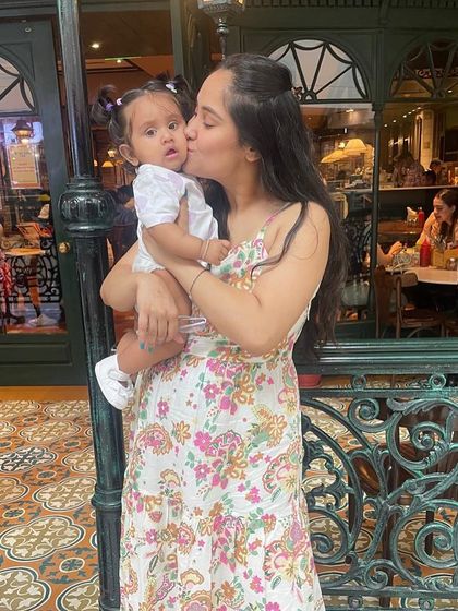 A sweet moment with my daughter. This was part of my Mother's Day collaboration with Firstcry, sharing my love for being a mom.