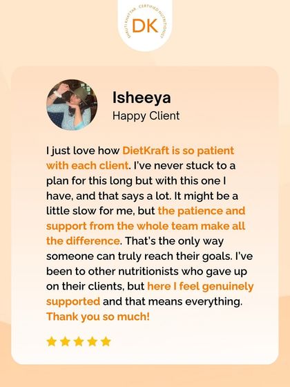 This client highlights the patience and support she received from my team, which helped her stick to a plan longer than ever before. Feeling genuinely supported makes all the difference.