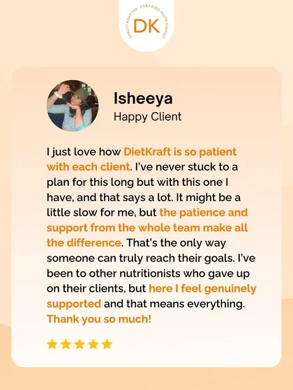 This client highlights the patience and support she received from my team, which helped her stick to a plan longer than ever before. Feeling genuinely supported makes all the difference.