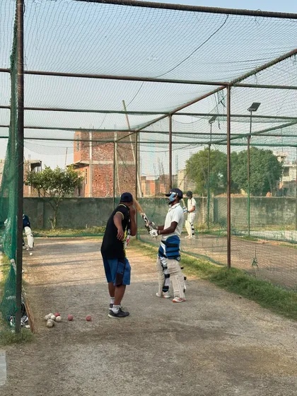 One-on-one technical correction in the nets. I work closely with each batsman to fine-tune their technique, whether it's their stance, grip, or bat swing.