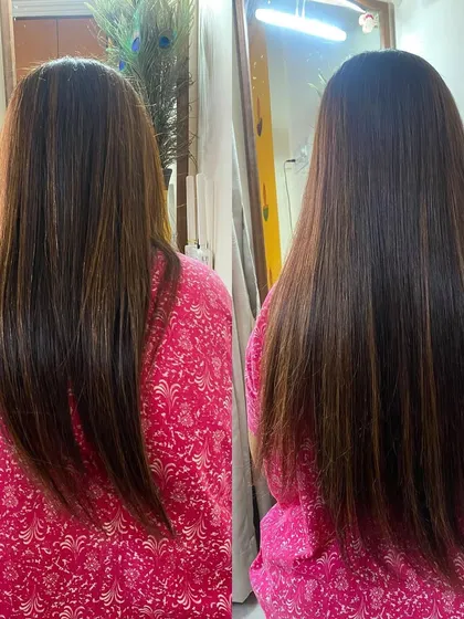 This client wanted more length and some subtle highlights. Permanent extensions were the perfect solution for this beautiful result.