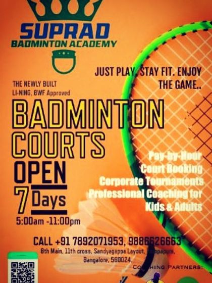 Suprad Badminton Academy - Badminton Coaching Programs, Bookings & Safety photo 3