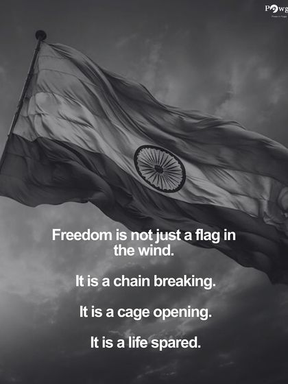 Freedom is not just a flag in the wind. It is a chain breaking, a cage opening, a life spared. Our true measure of freedom includes the freedom of all beings.