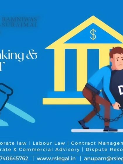 This graphic illustrates the burden of debt. We provide expert legal and commercial advice on Banking and DRT matters, helping both banks and borrowers with due diligence, agreements, and dispute resolution.