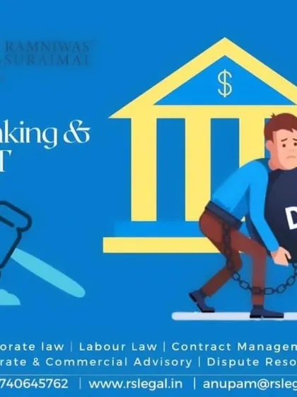 This graphic illustrates the burden of debt. We provide expert legal and commercial advice on Banking and DRT matters, helping both banks and borrowers with due diligence, agreements, and dispute resolution.