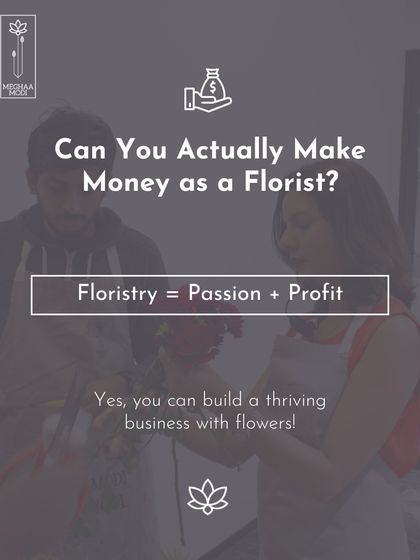 Can you actually make money as a florist? Yes. Floristry is where passion meets profit. I teach you how to build a thriving business with flowers, turning your creative talent into a viable career.