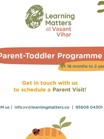 We are excited to announce we are coming soon to Vasant Vihar. Get in touch to schedule a parent visit and learn more about our Parent-Toddler, First Steps, and Early Years programs.