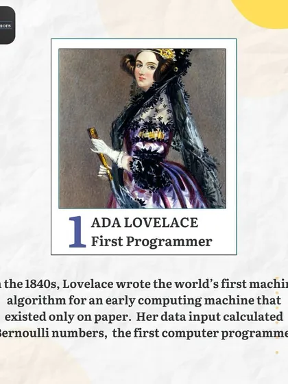 Celebrating Ada Lovelace, the world's first programmer. In the 1840s, she wrote the first machine algorithm, laying the groundwork for modern computing.