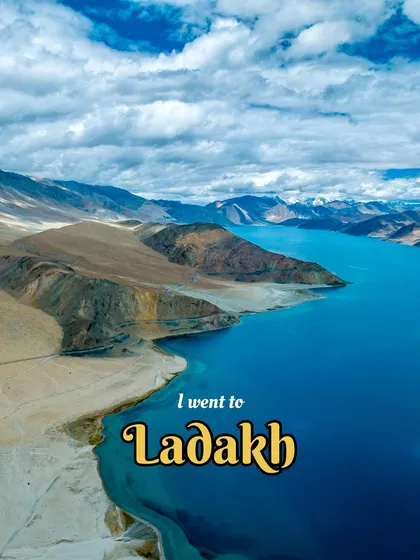 The journey to Ladakh changes you. This aerial photograph of the iconic Pangong Tso lake shows the stark, beautiful contrast of the cold desert. The deep blues against the barren mountains are a sight I strive to capture, showcasing the unique landscapes I can film for travel and tourism projects.