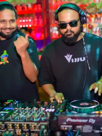 Vibing with my fellow DJ. When two artists connect on the decks, we create a special kind of magic and the good vibes just flow.