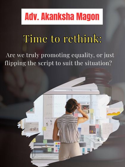 It's time to rethink the conversation around financial rights in a marriage. This post questions whether we are truly promoting equality or just flipping the script to suit the situation.