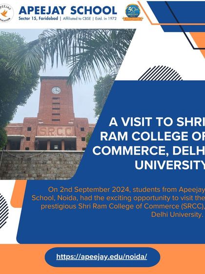 Our students had an incredible opportunity to visit the prestigious Shri Ram College of Commerce (SRCC). This visit was designed to inspire them and provide a glimpse into life at one of India's top commerce colleges.