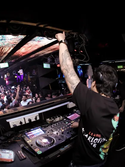 From my view at the console, this is the best sight in the world. Leading a massive crowd at my home ground, Priveé Delhi, as they connect with the music. My focus is always on reading the room and building an unforgettable atmosphere.