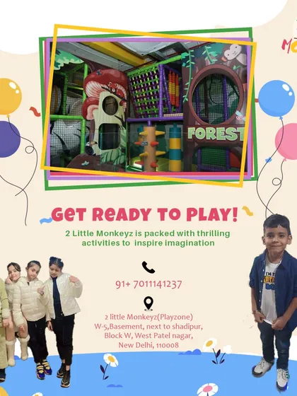 Get ready to play! Our space is packed with thrilling activities to inspire imagination. This image gives you a peek at our "Forest" themed climbing structure and some of our happy visitors.