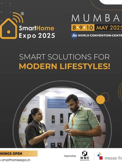 A promotional graphic highlighting the expo as the destination for "Smart Solutions for Modern Lifestyles."