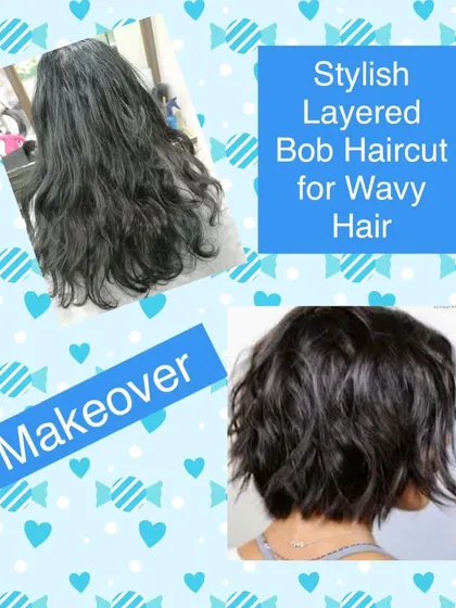 A stylish layered bob designed specifically for wavy hair. The cut enhances the natural texture, creating a beautiful shape that is both modern and easy to manage.