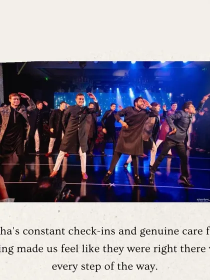 "Aneesha’s constant check-ins and genuine care for our well-being made us feel like they were right there with us, every step of the way."