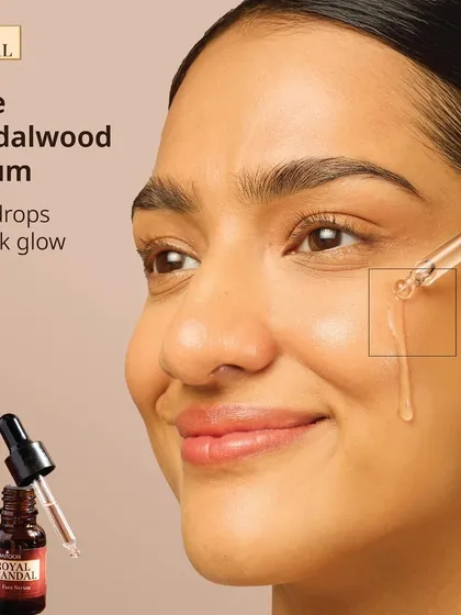 For this Santoor beauty campaign, the brief was "no-makeup makeup." I focused on creating a dewy, healthy glow to showcase the effects of the sandalwood serum, keeping the look extremely natural and fresh.