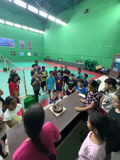 Another view of our World Badminton Day celebration, bringing together players of all ages.