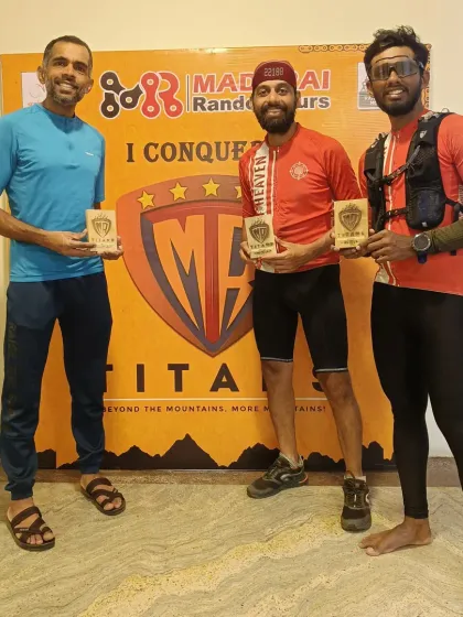 Three of our titans after conquering the Titans 1200K LRM. With 15,000 meters of elevation, this ride is a monumental challenge, and these boys showed amazing spirit.
