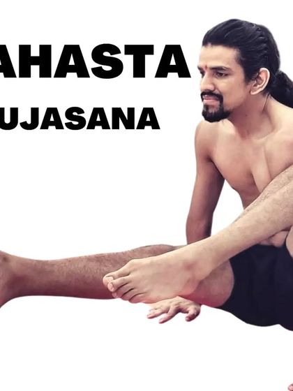 Eka Hasta Bhujasana is an advanced arm balance where one leg is outstretched while the other is wrapped over the arm. It builds incredible strength, flexibility, and balance.