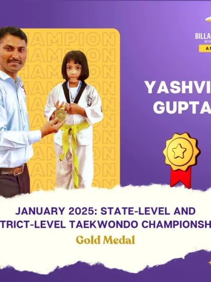 Celebrating Yashvie's gold medal win at the State and District level championships. Her talent and hard work are an inspiration.