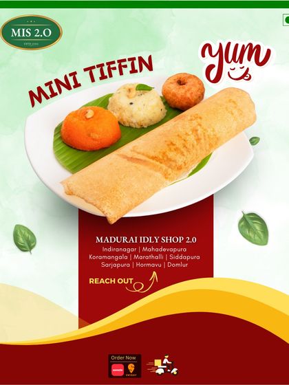 A mini feast that packs a punch in every bite. Our Mini Tiffin is a customer favorite.