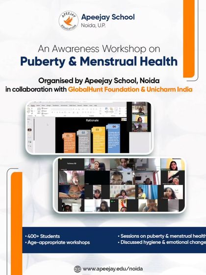 We believe in breaking barriers and building awareness. In collaboration with the GlobalHunt Foundation and Unicharm India, we conducted an empowering workshop on Puberty & Menstrual Health for over 400 students, encouraging open and healthy conversations.
