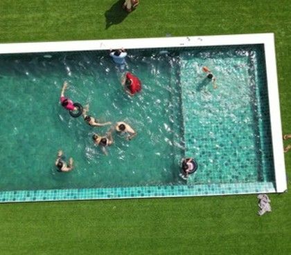Fun in the sun at the private pool of a cottage in North Coorg, perfect for a family or group of friends.