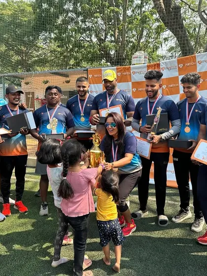 This is what victory looks like. Our Switch Lions cricket team celebrating their championship win, a perfect example of the teamwork and community spirit we build both inside and outside the gym.