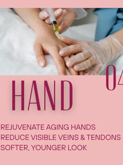 Don't let your hands give away your age. I use dermal fillers to rejuvenate aging hands, reducing the visibility of veins and tendons and restoring a softer, more youthful look.